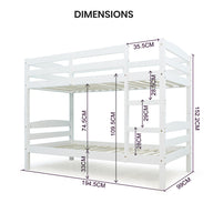 Bunk Bed Frame Single Wooden Wood