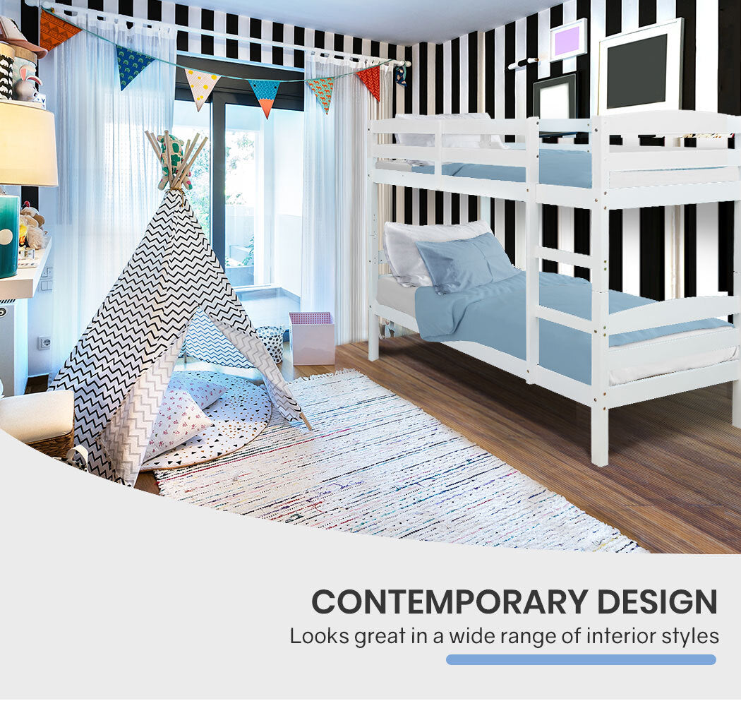 Bunk Bed Frame Single Wooden Wood