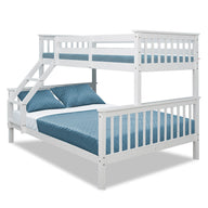 2in1 Double Single Bunk Bed Kids Solid Timber Pine Beds