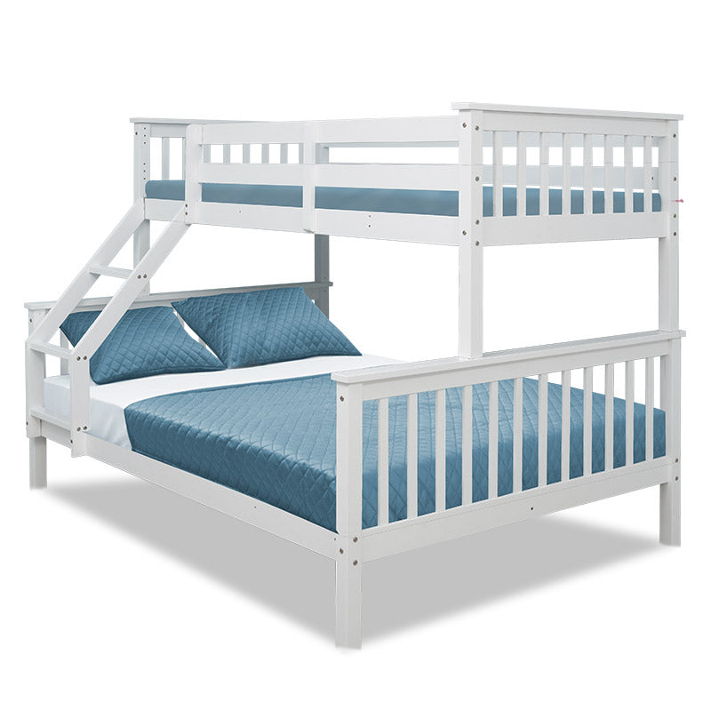 2in1 Double Single Bunk Bed Kids Solid Timber Pine Beds