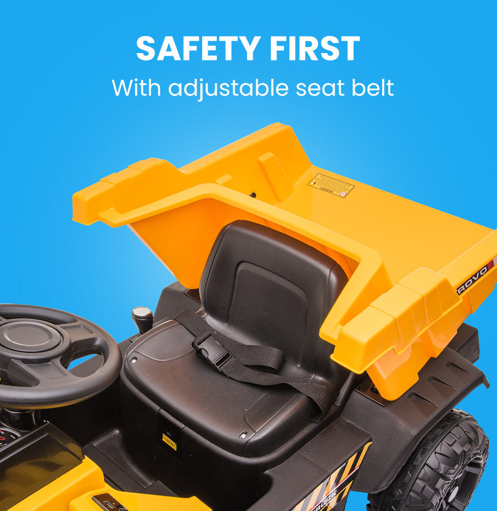 KIDS Electric Ride Toy Dump Truck - Yellow