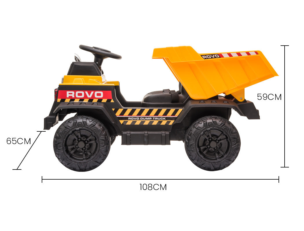KIDS Electric Ride Toy Dump Truck - Yellow