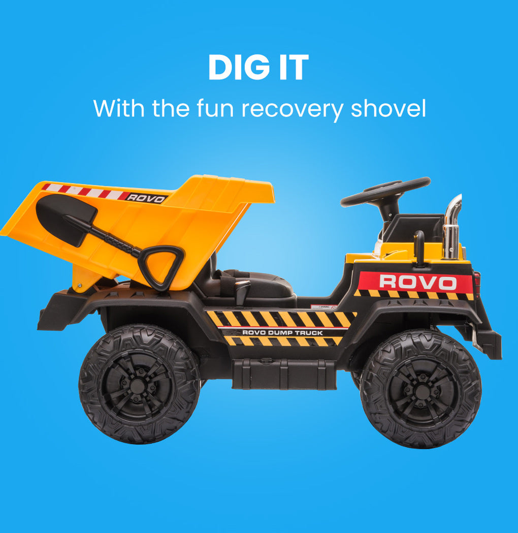 KIDS Electric Ride Toy Dump Truck - Yellow