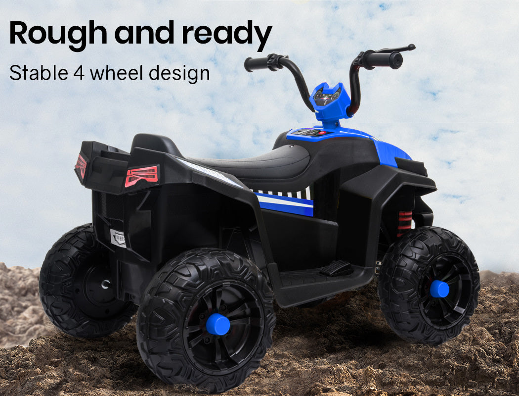 KIDS Electric Ride On ATV Quad Bike- Black and Blue