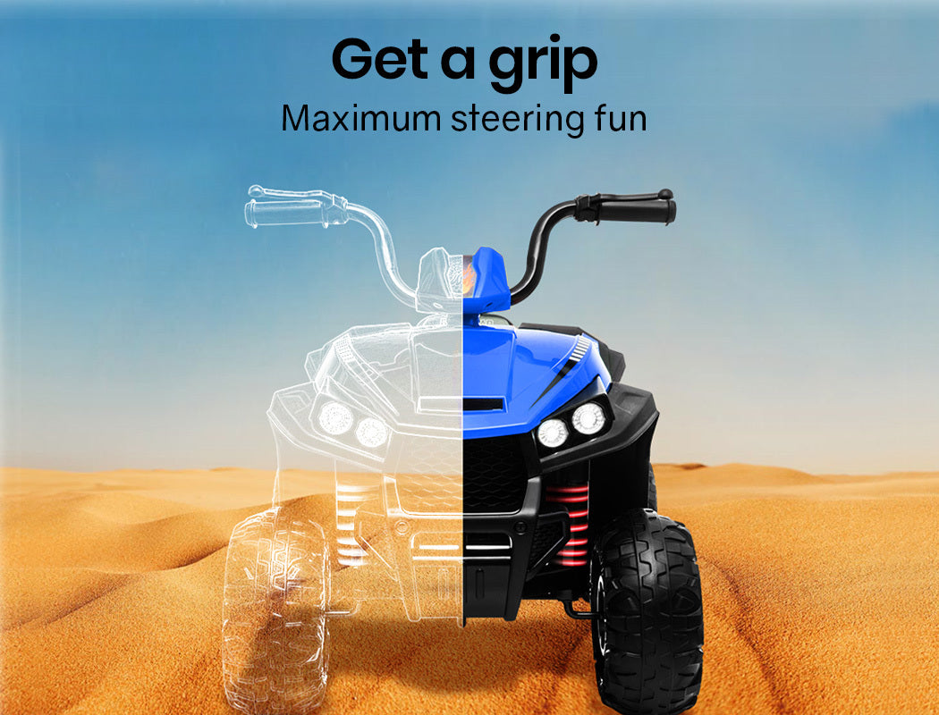 KIDS Electric Ride On ATV Quad Bike- Black and Blue