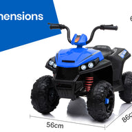 KIDS Electric Ride On ATV Quad Bike- Black and Blue