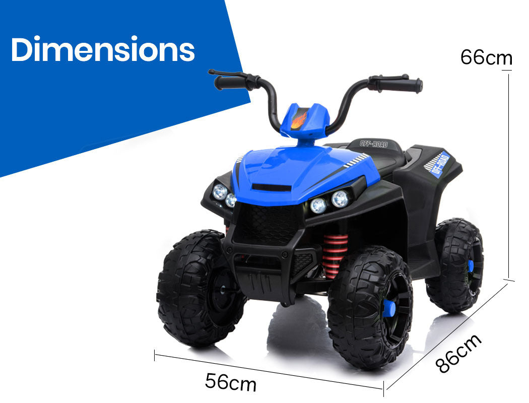 KIDS Electric Ride On ATV Quad Bike- Black and Blue