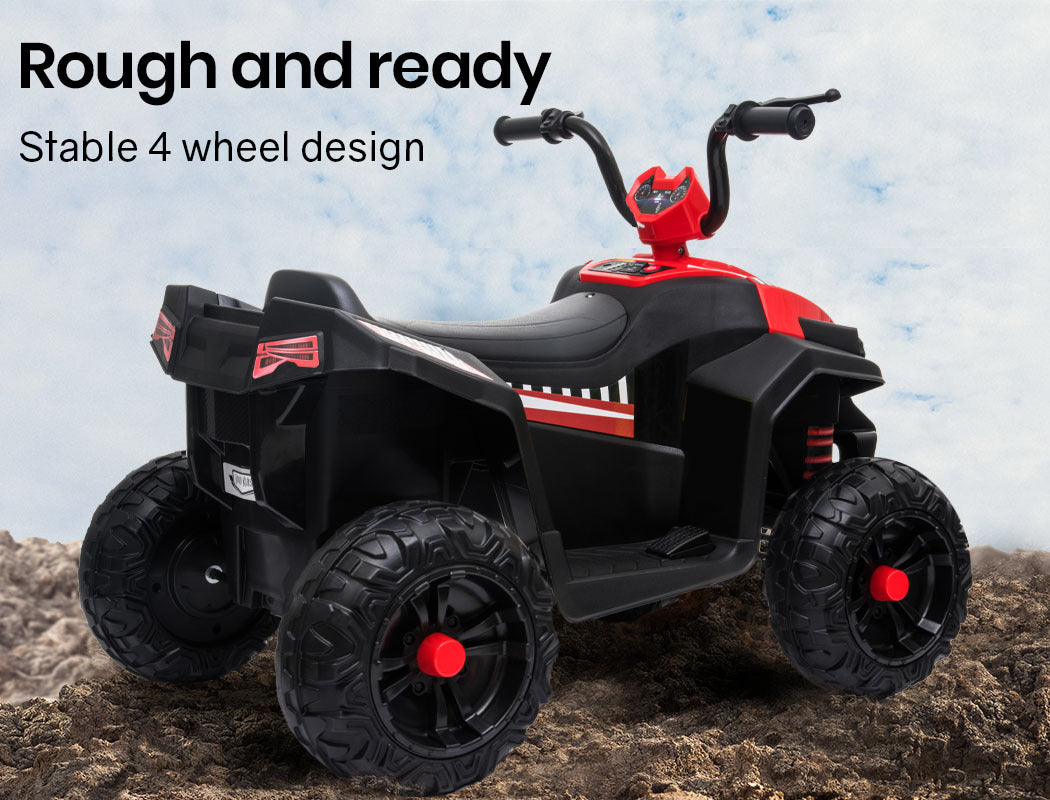 KIDS Electric Ride On ATV Quad Bike Red and Black