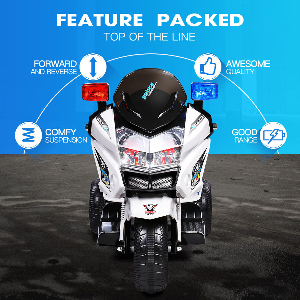 Electric Ride-On Motorcycle Police Patrol