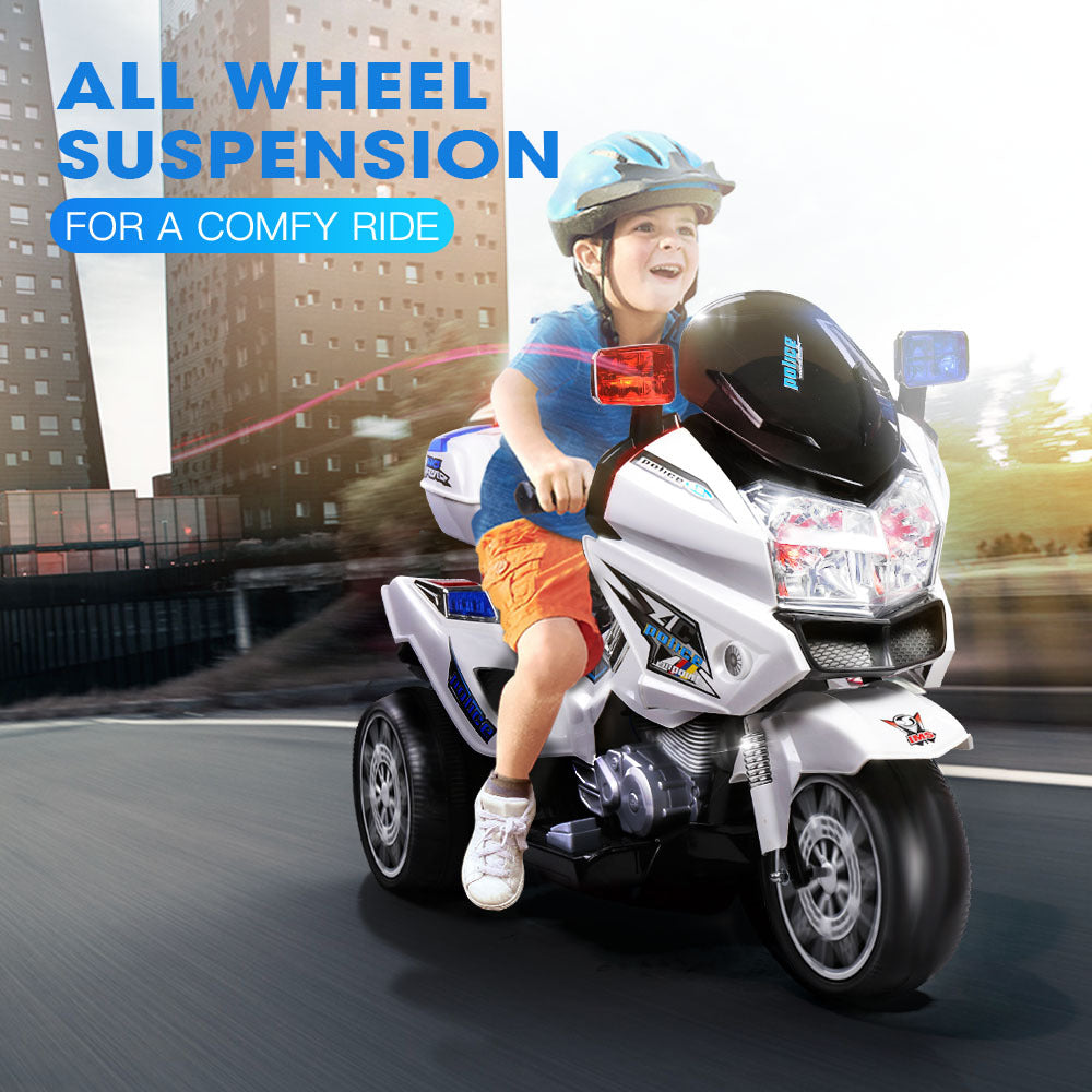 Electric Ride-On Motorcycle Police Patrol