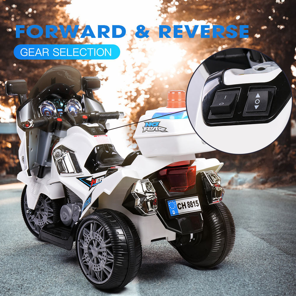 Electric Ride-On Motorcycle Police Patrol