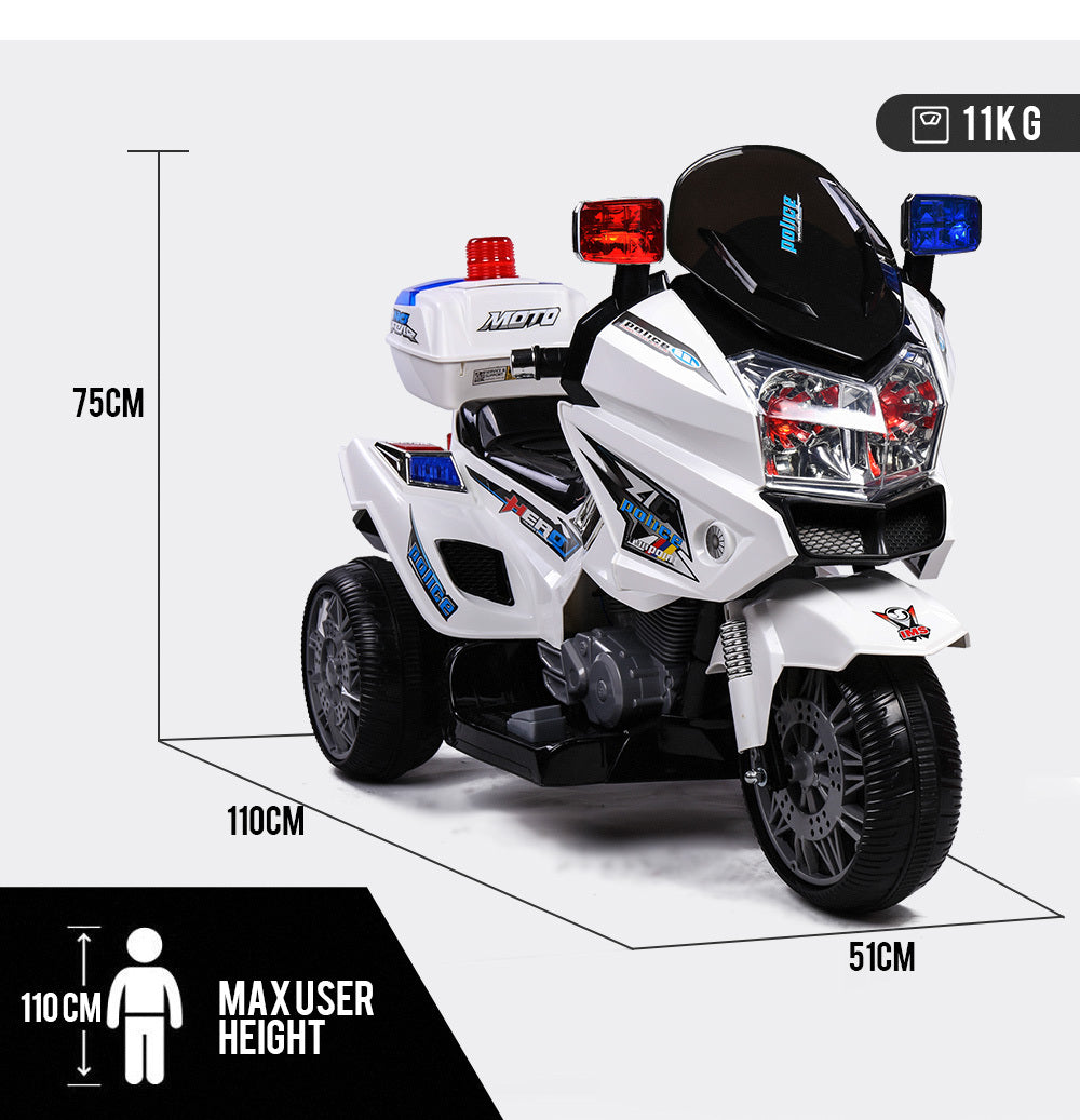 Electric Ride-On Motorcycle Police Patrol