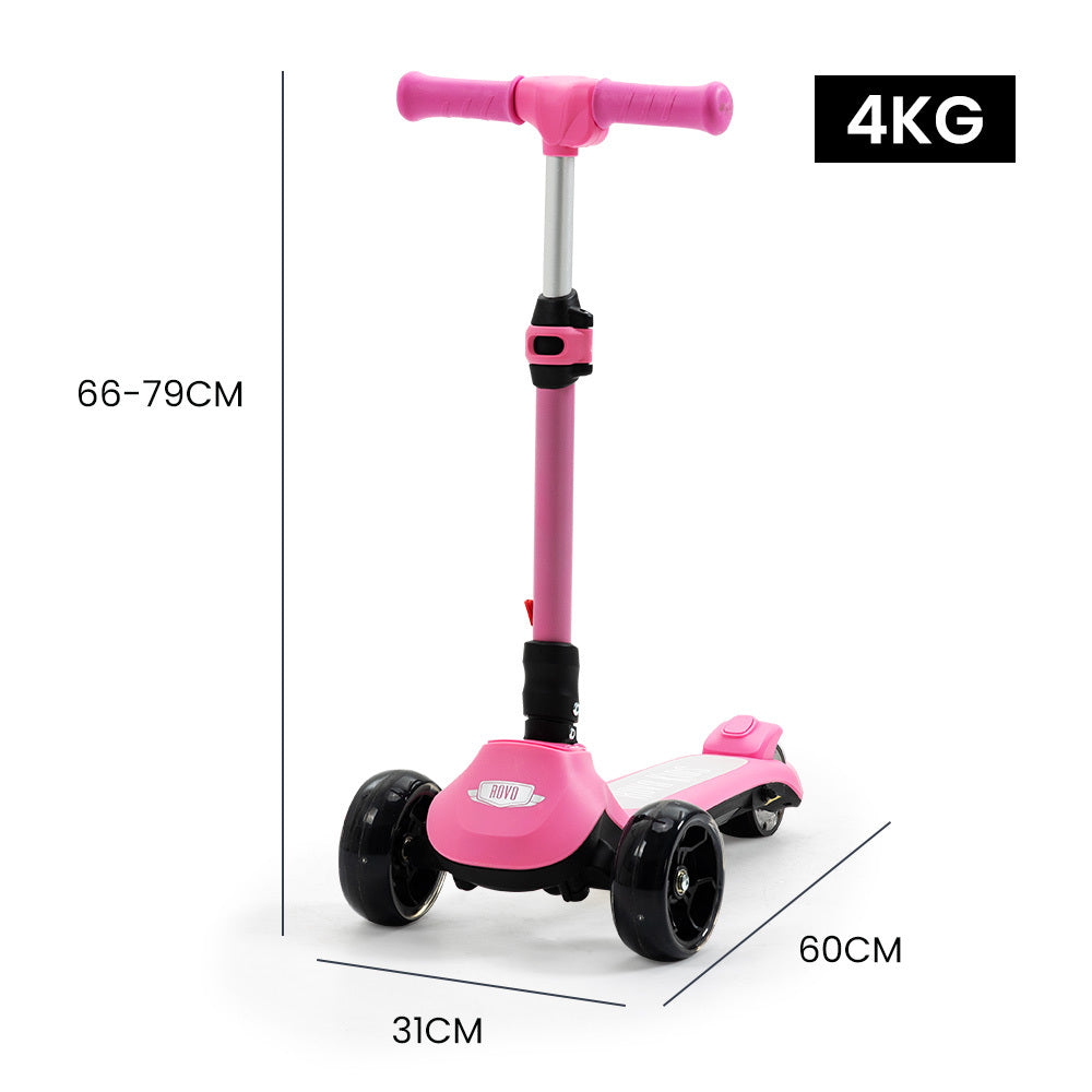 Kids 3-Wheel Electric Scooter  Pink