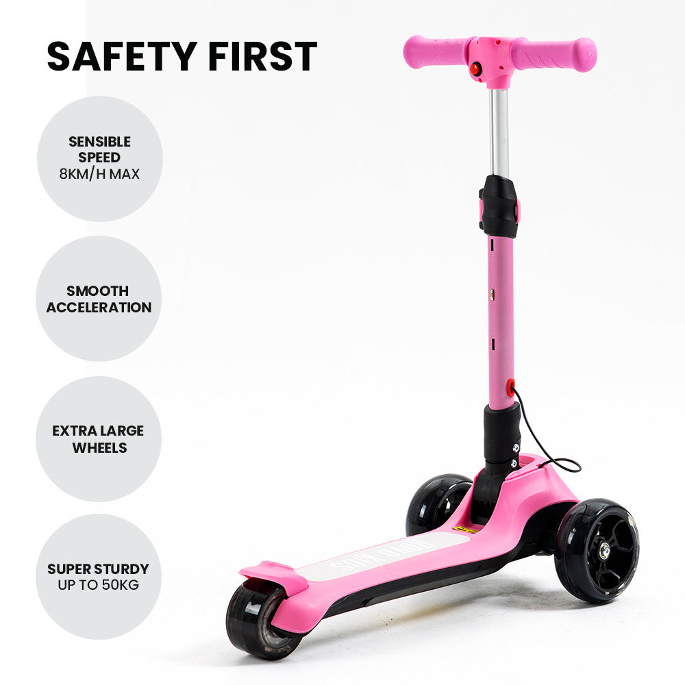 Kids 3-Wheel Electric Scooter  Pink