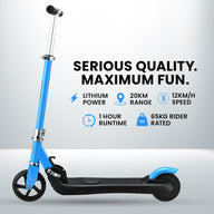 KIDS Electric Scooter  E-Scooter 125W Rechargeable, Blue