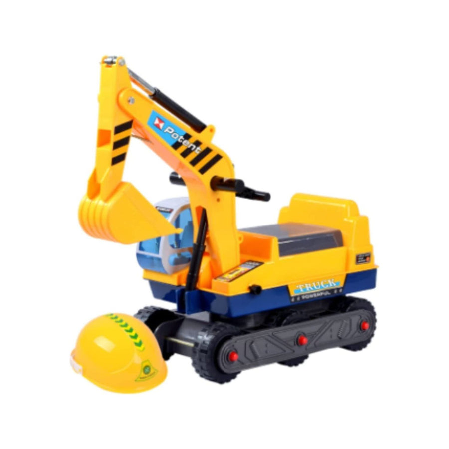Kids Ride On Sand Excavator Toy Car with Helmet - SM Everyday Living