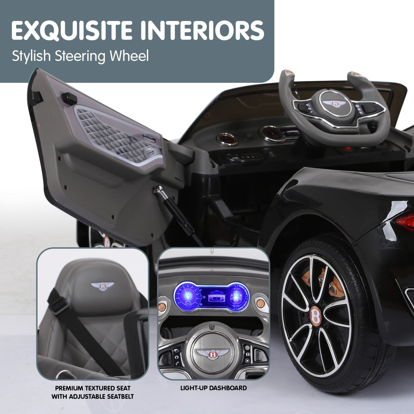 Bentley Speed 6E Electric Kids Ride On Car Black