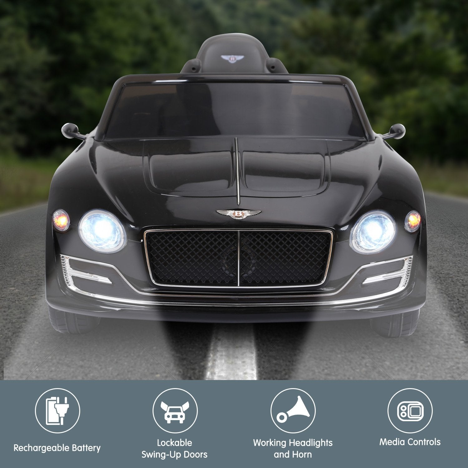 Bentley Speed 6E Electric Kids Ride On Car Black