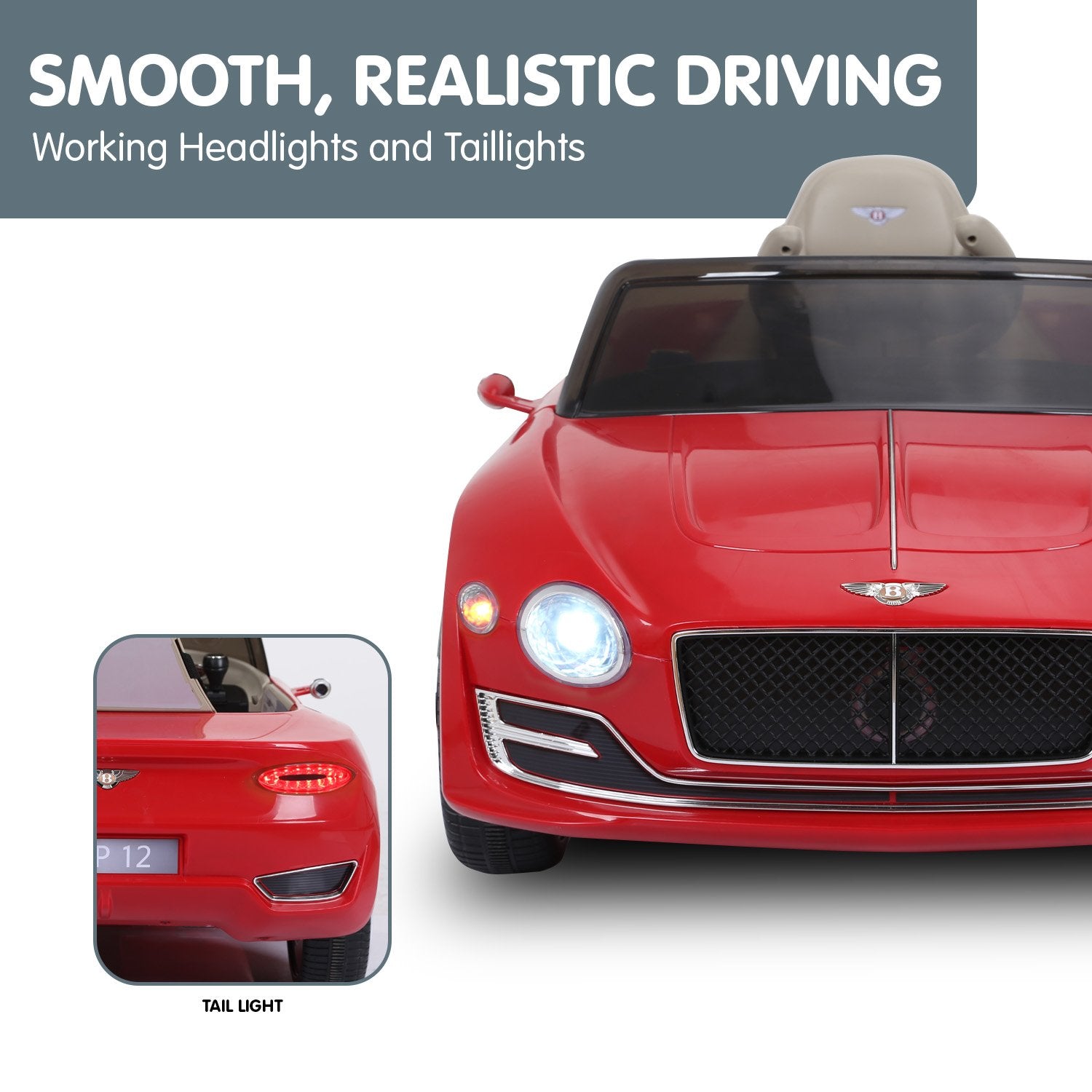 Bentley  6E Licensed Kids Ride On Electric Car Remote Control - Red