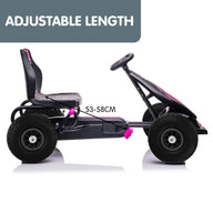 Kids Ride On Pedal Go Kart - Rose Pink