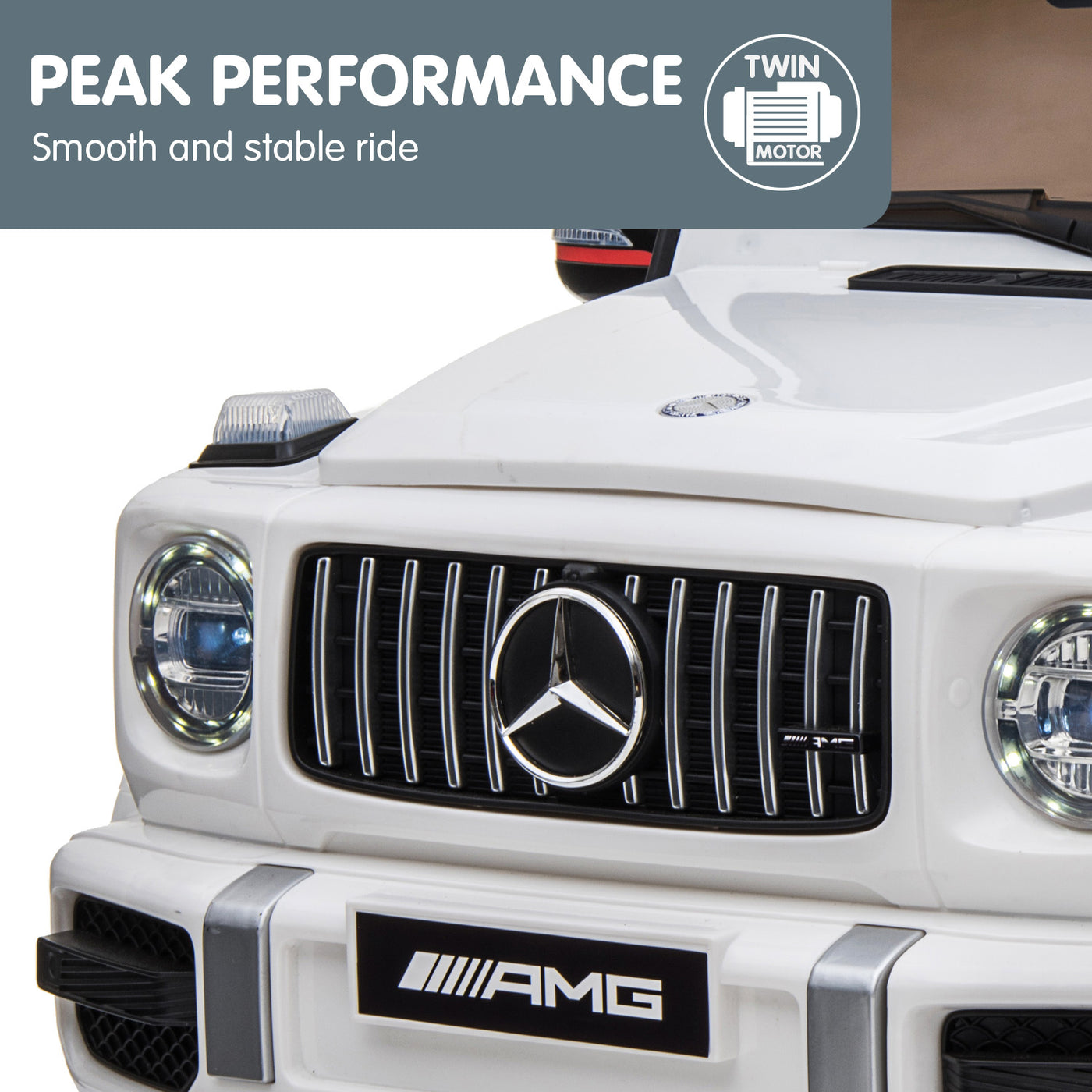 Mercedes Benz AMG G63 Kids Ride On Electric Car - White