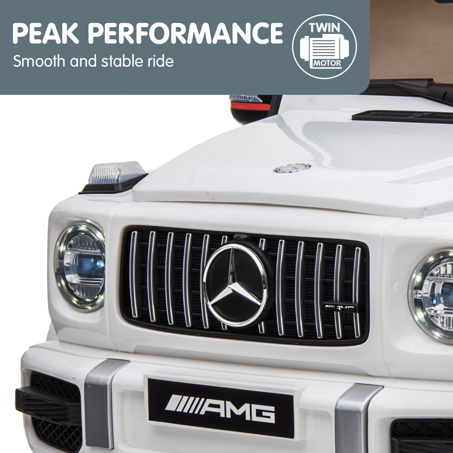Mercedes Benz AMG G63 Kids Ride On Electric Car - White