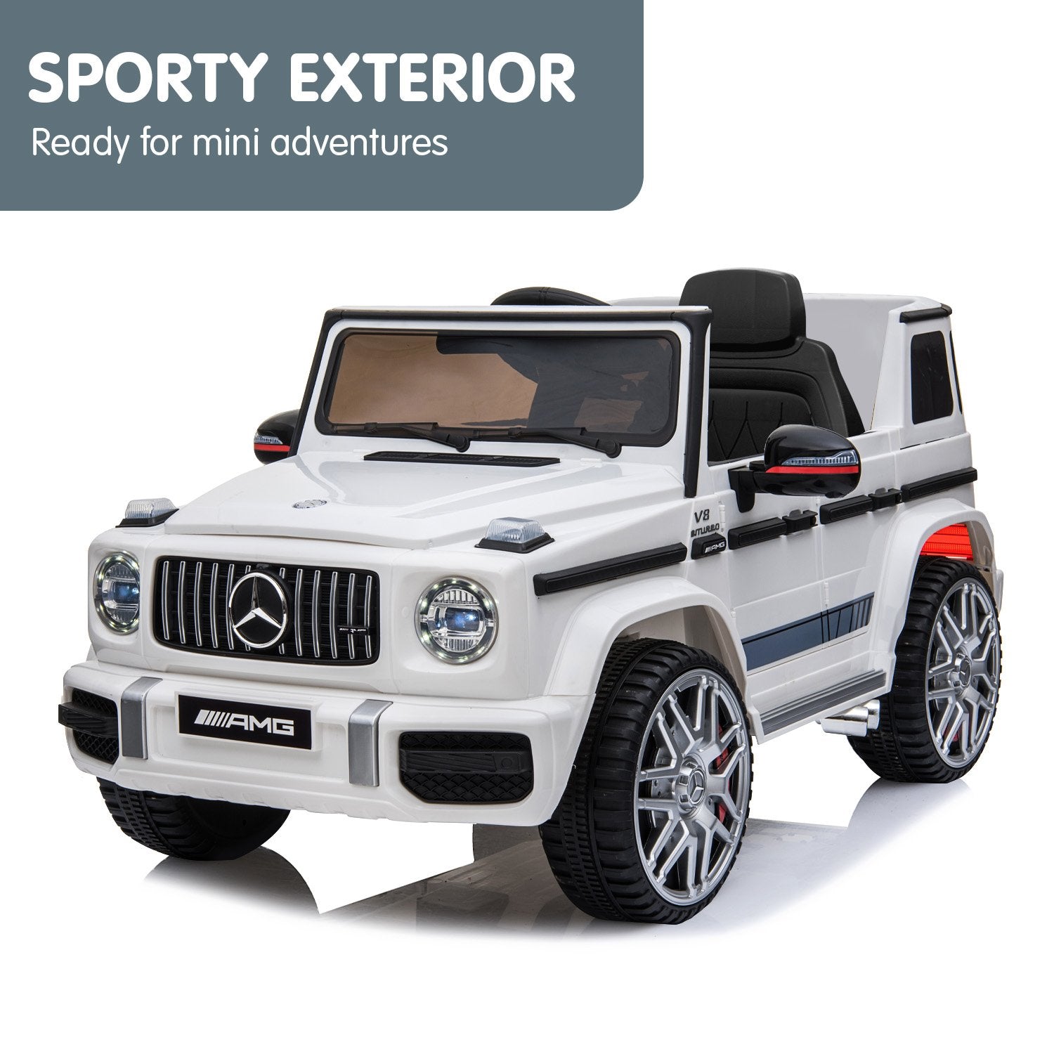 Mercedes Benz AMG G63 Kids Ride On Electric Car - White