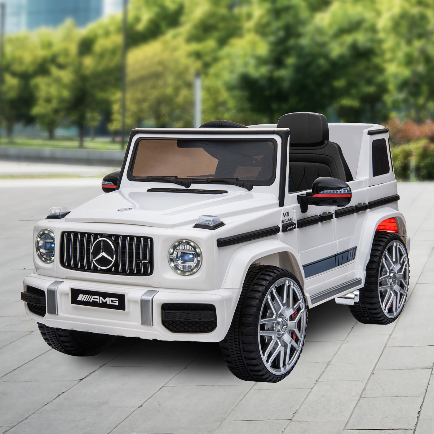 Mercedes Benz AMG G63 Kids Ride On Electric Car - White