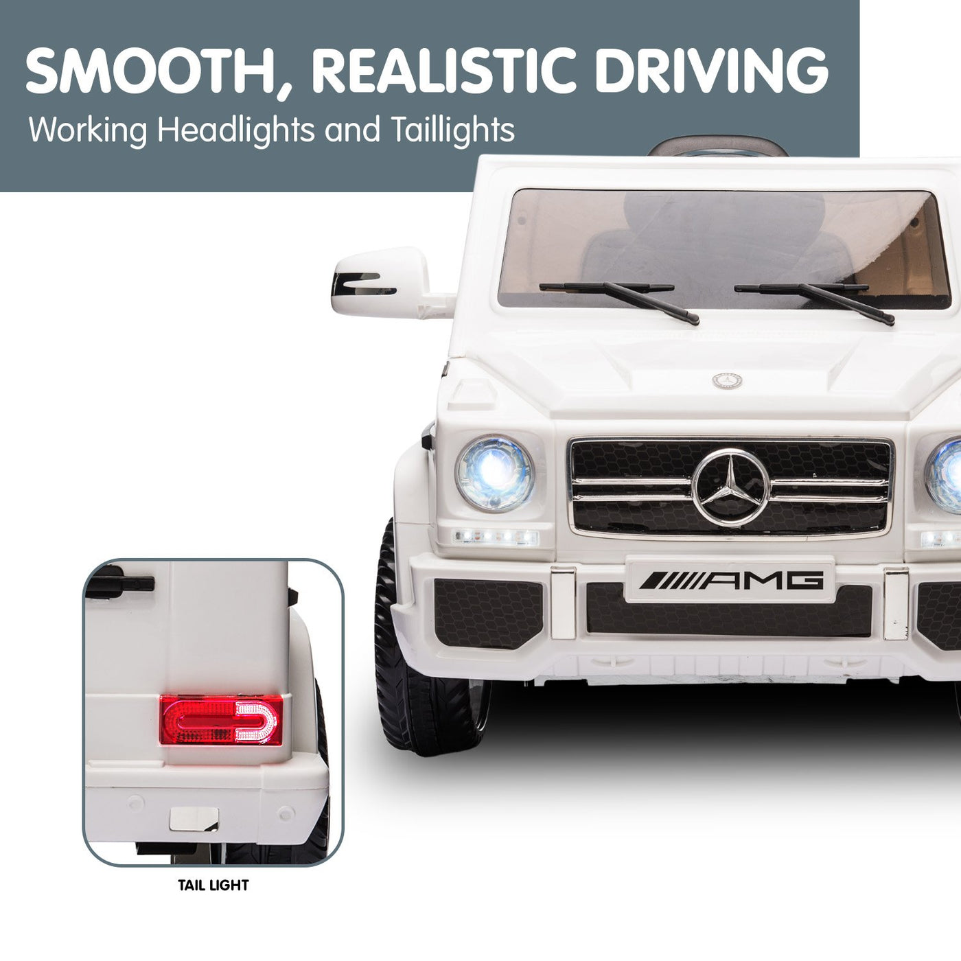 Mercedes Benz AMG G65  Ride On Electric Car Remote Control - White