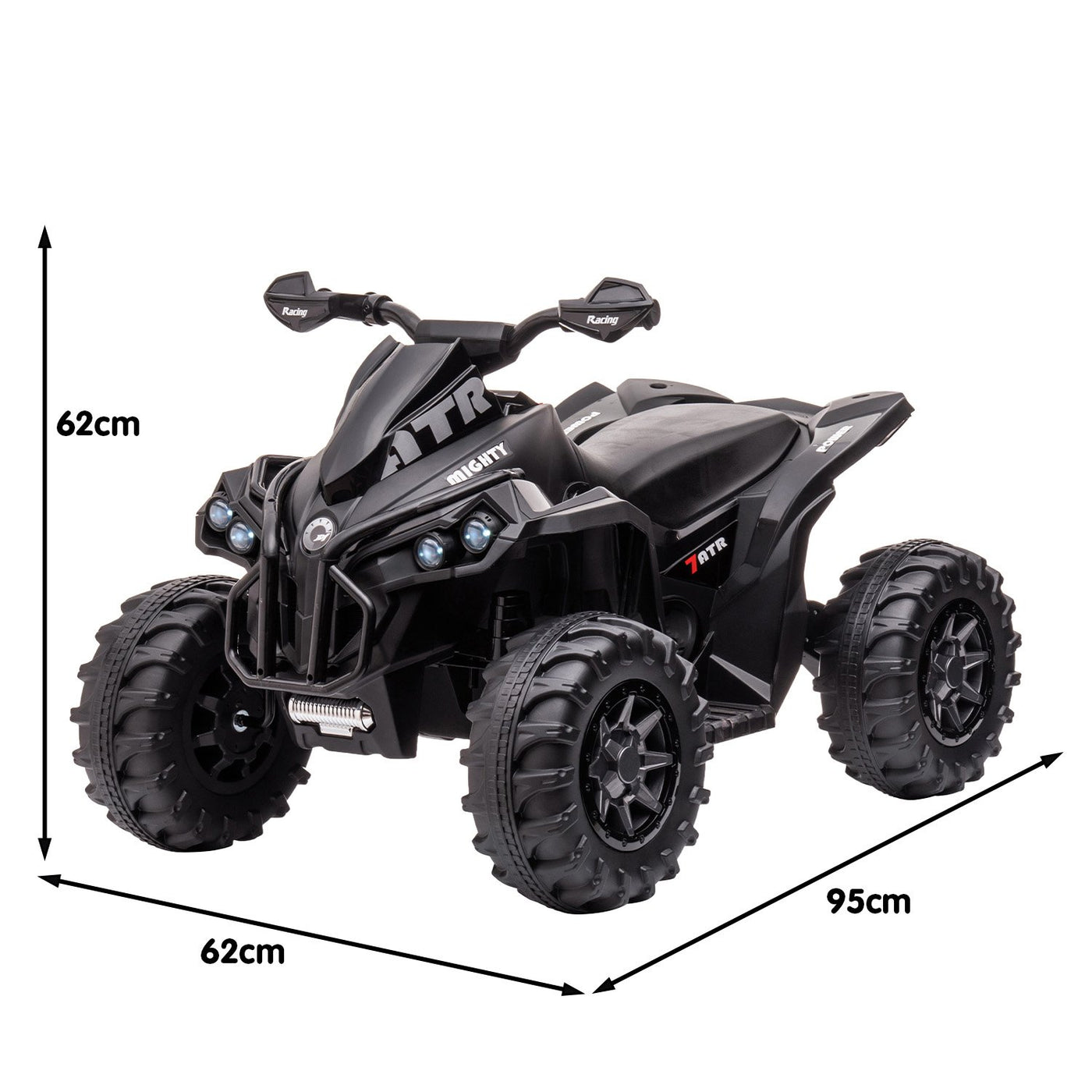 Kids Electric Ride On Quad Bike Toy ATV 50W - Black