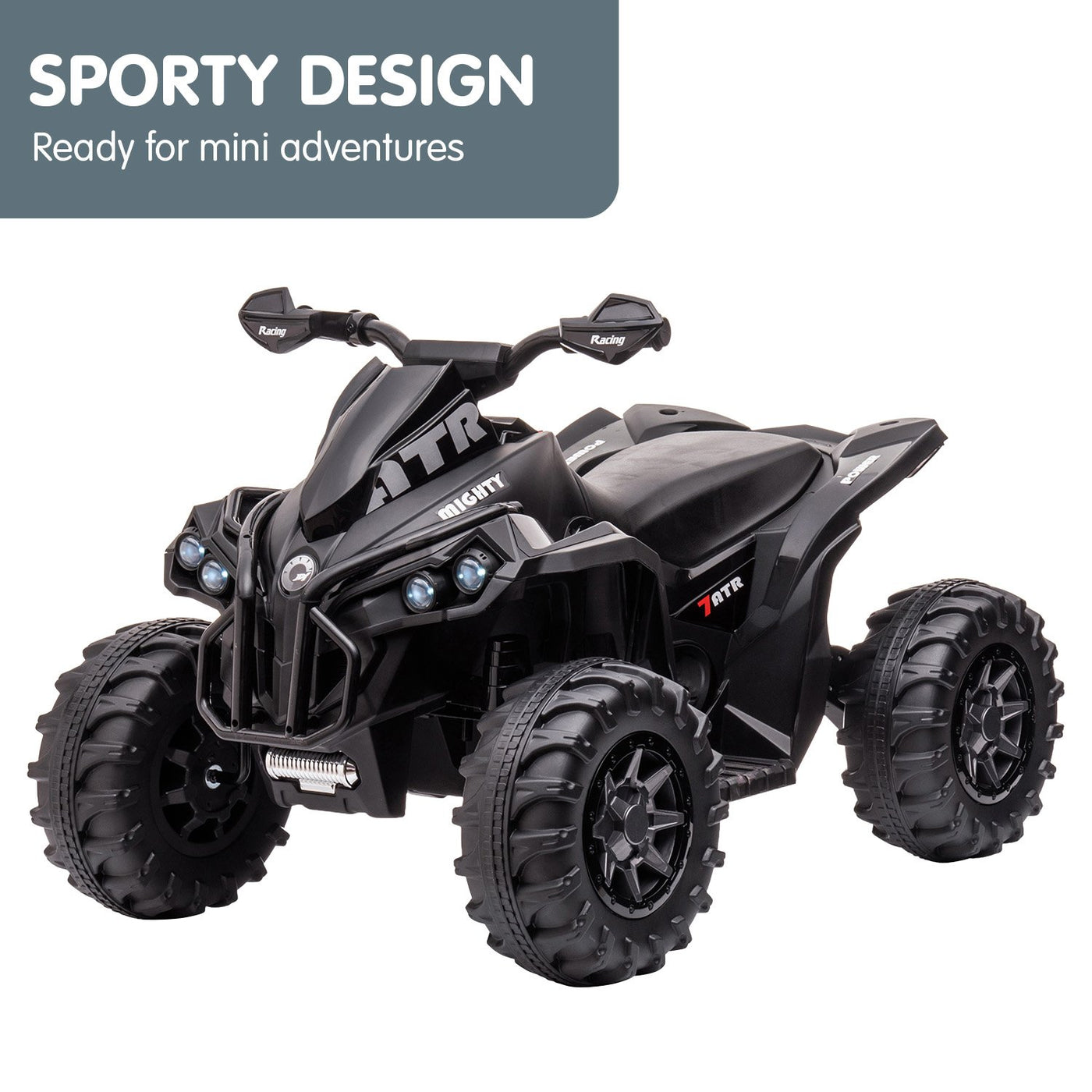 Kids Electric Ride On Quad Bike Toy ATV 50W - Black
