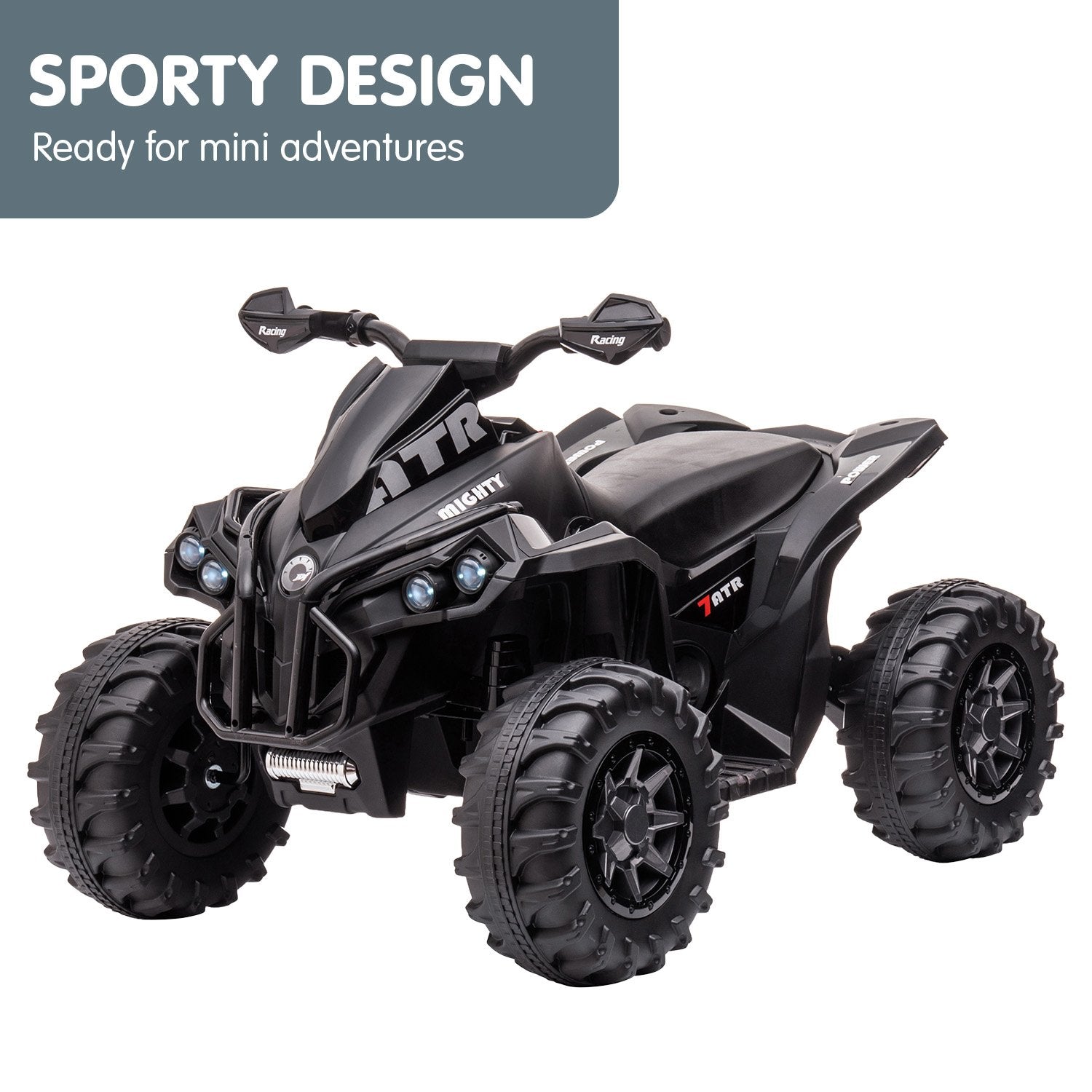 Kids Electric Ride On Quad Bike Toy ATV 50W - Black