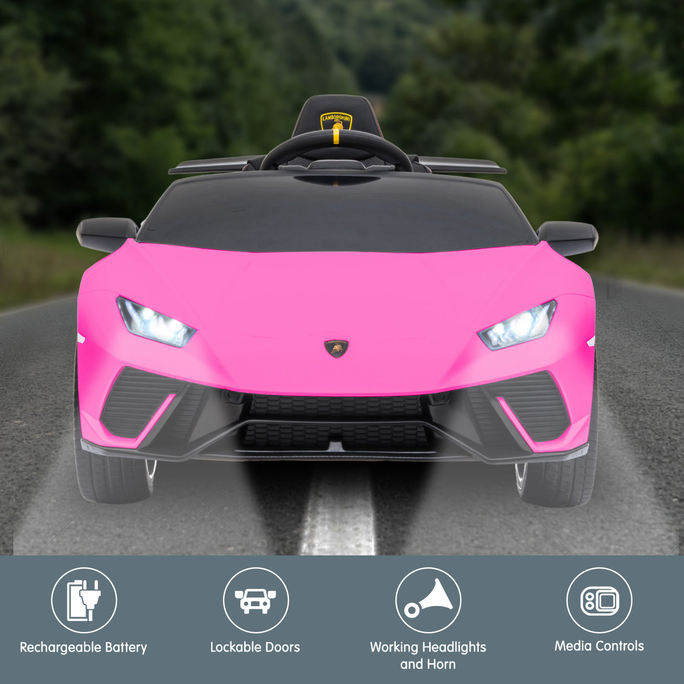 Kahuna Lamborghini  Electric Ride On Car  - Pink
