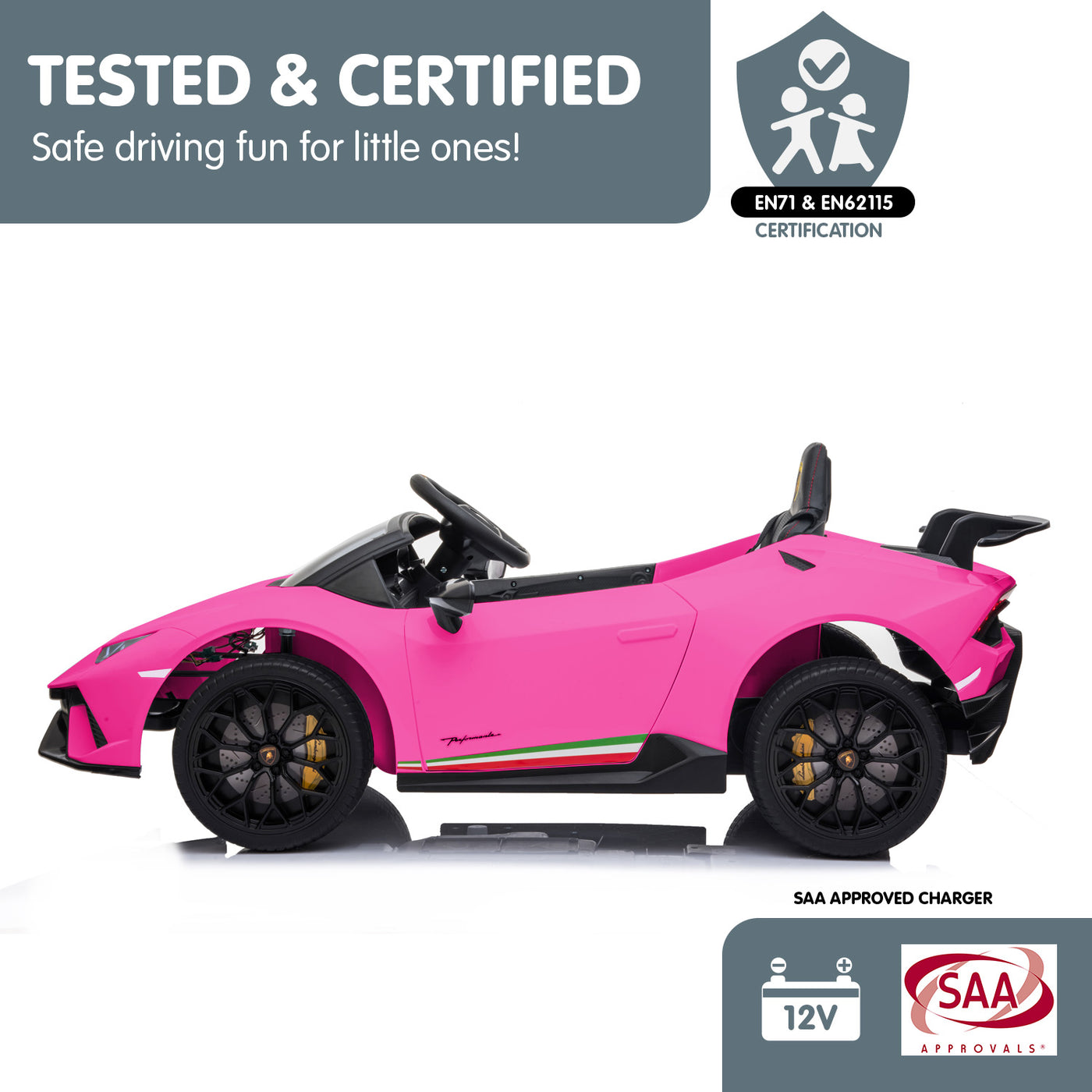 Kahuna Lamborghini  Electric Ride On Car  - Pink