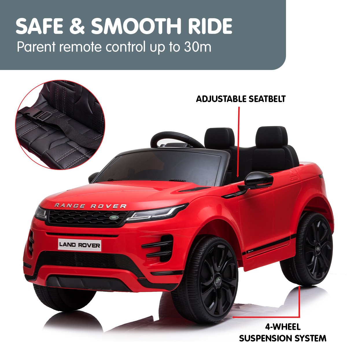Land Rover Electric Ride On Car Remote Control - Red