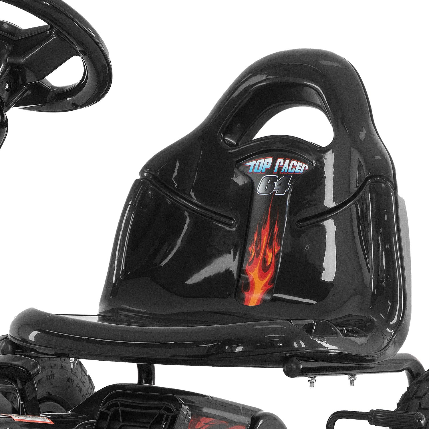 Kids Ride On Pedal-Powered Go Kart - Black