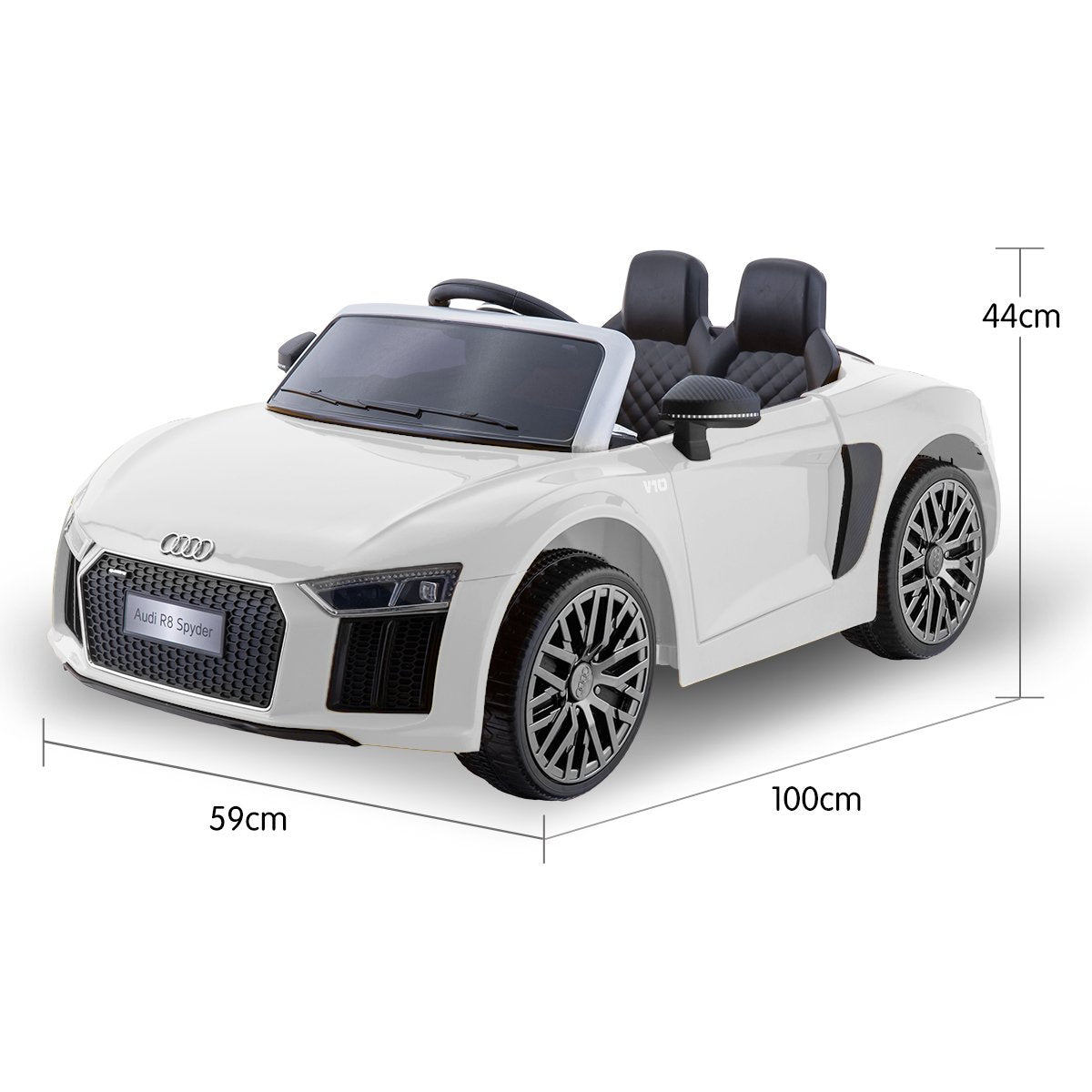 Spyder Audi  Electric Ride On Car Remote Control - White