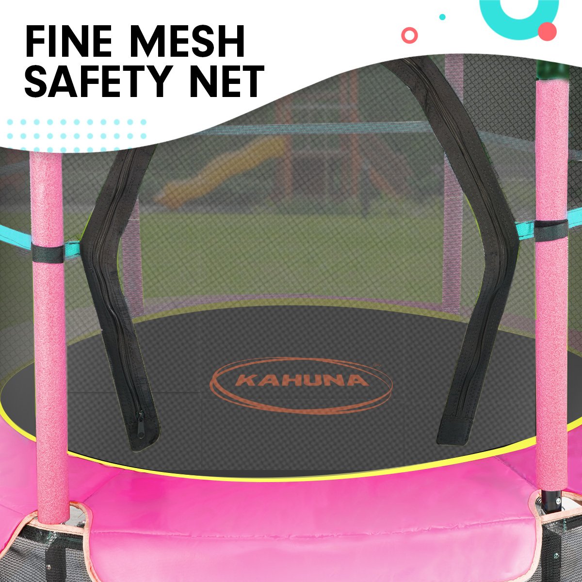 4.5ft Trampoline - Green / Pink