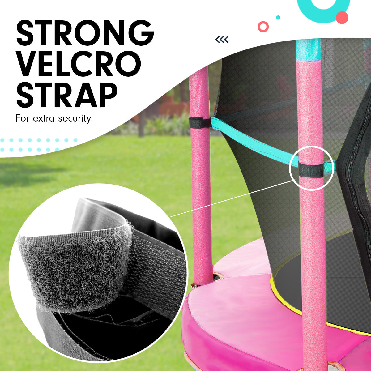 4.5ft Trampoline - Green / Pink