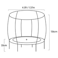 4.5ft Trampoline - Green / Pink