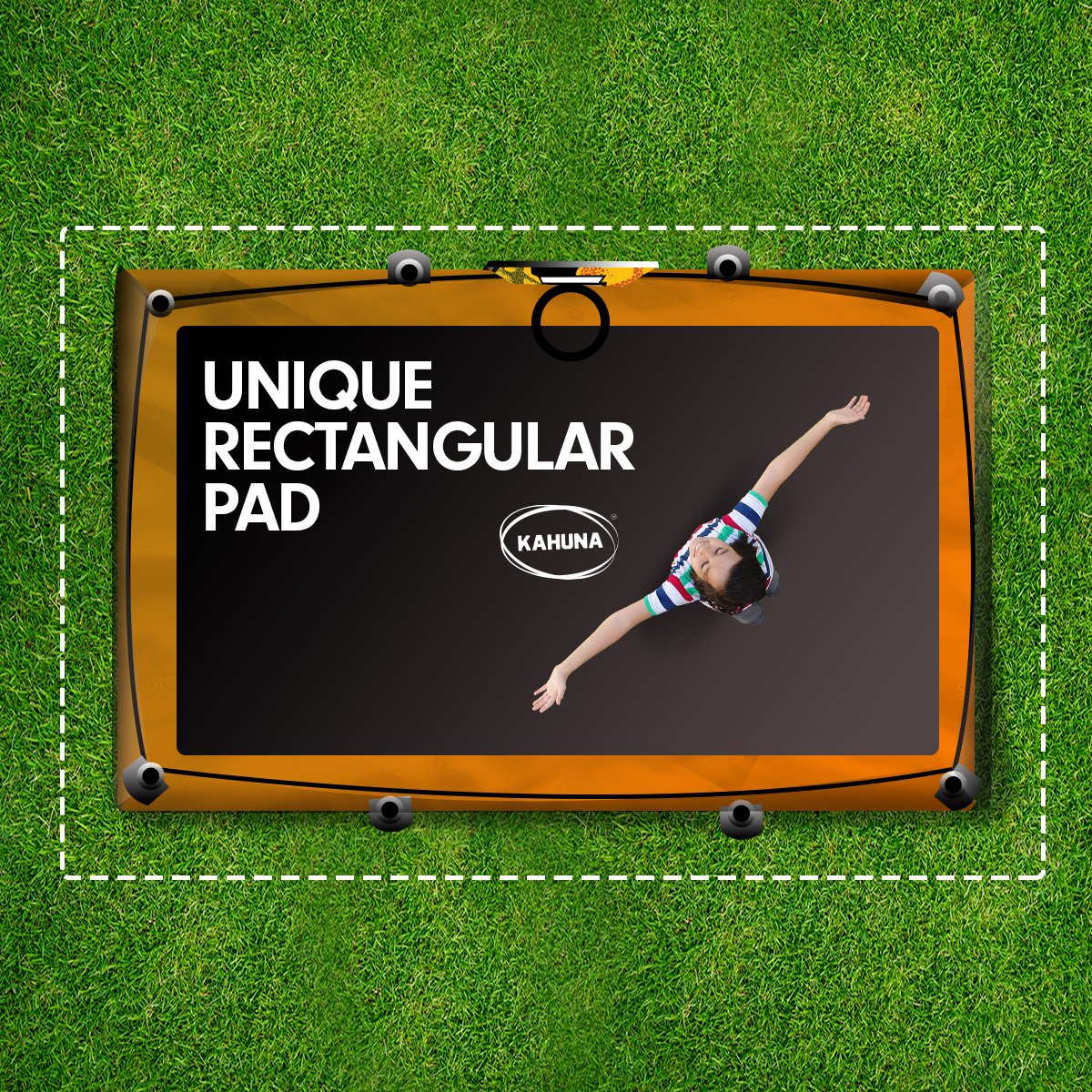 6ft X 9ft Rectangular  Trampoline - Orange