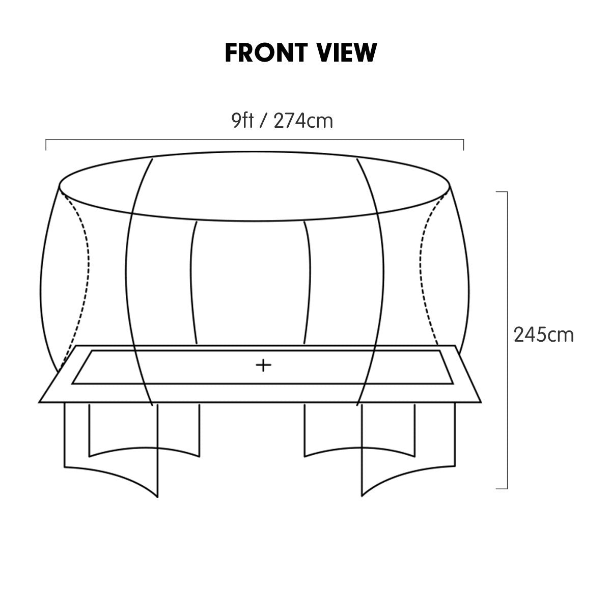 6ft X 9ft Rectangular  Trampoline - Orange