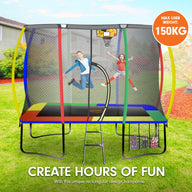 6ft X 9ft Rectangular Trampoline - Rainbow
