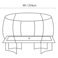 6ft X 9ft Rectangular Trampoline - Rainbow