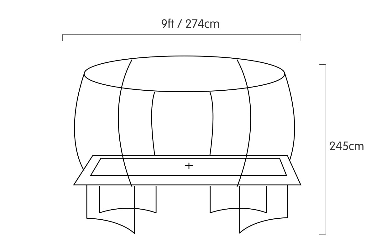 6ft X 9ft Rectangular Trampoline - Rainbow