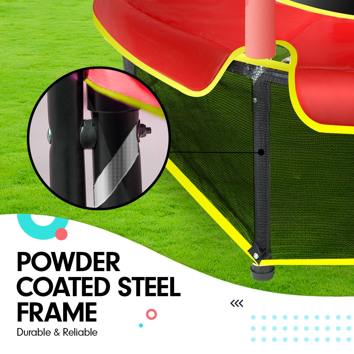 4.5ft Trampoline - Red