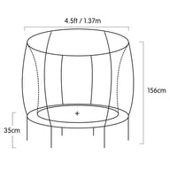 4.5ft Trampoline - Red