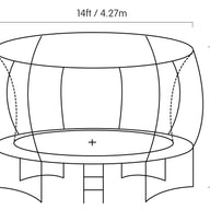14ft Trampoline - Rainbow
