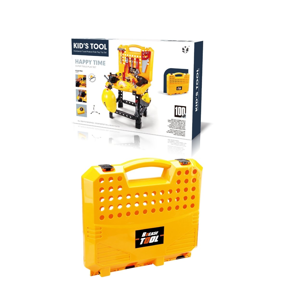 Toy Power Workbench, Bench Construction Set with Tools and Electric Drill - SM Everyday Living