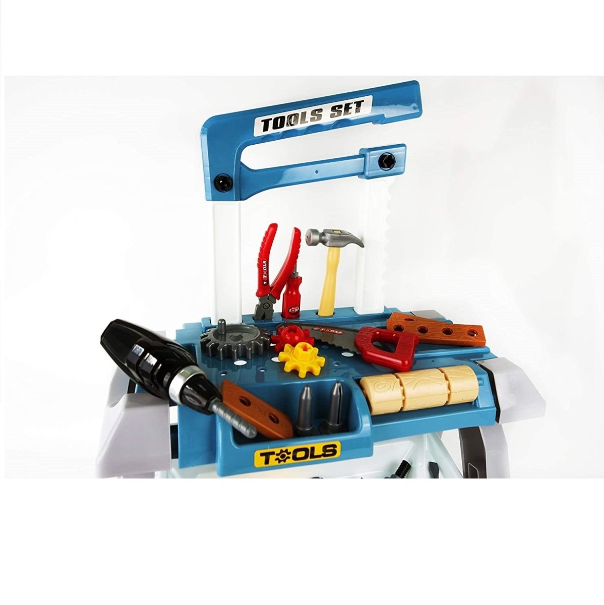 Toy Power Workbench, Kids Power Tool Bench Construction Set with Tools and Electric Drill - SM Everyday Living